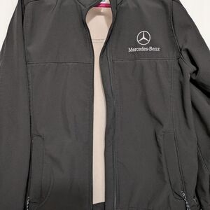 Mercedes-Benz Black Soft Shell Zip Jacket Womens Large